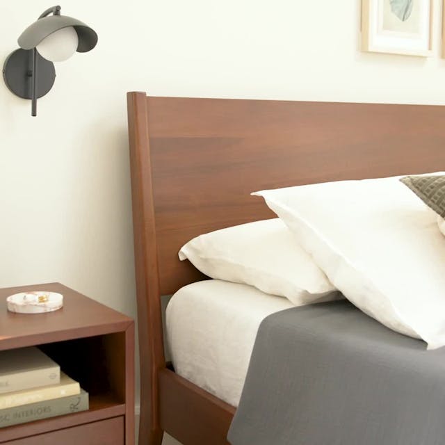 Cooper Low Profile Bed Walnut - video thumbnail