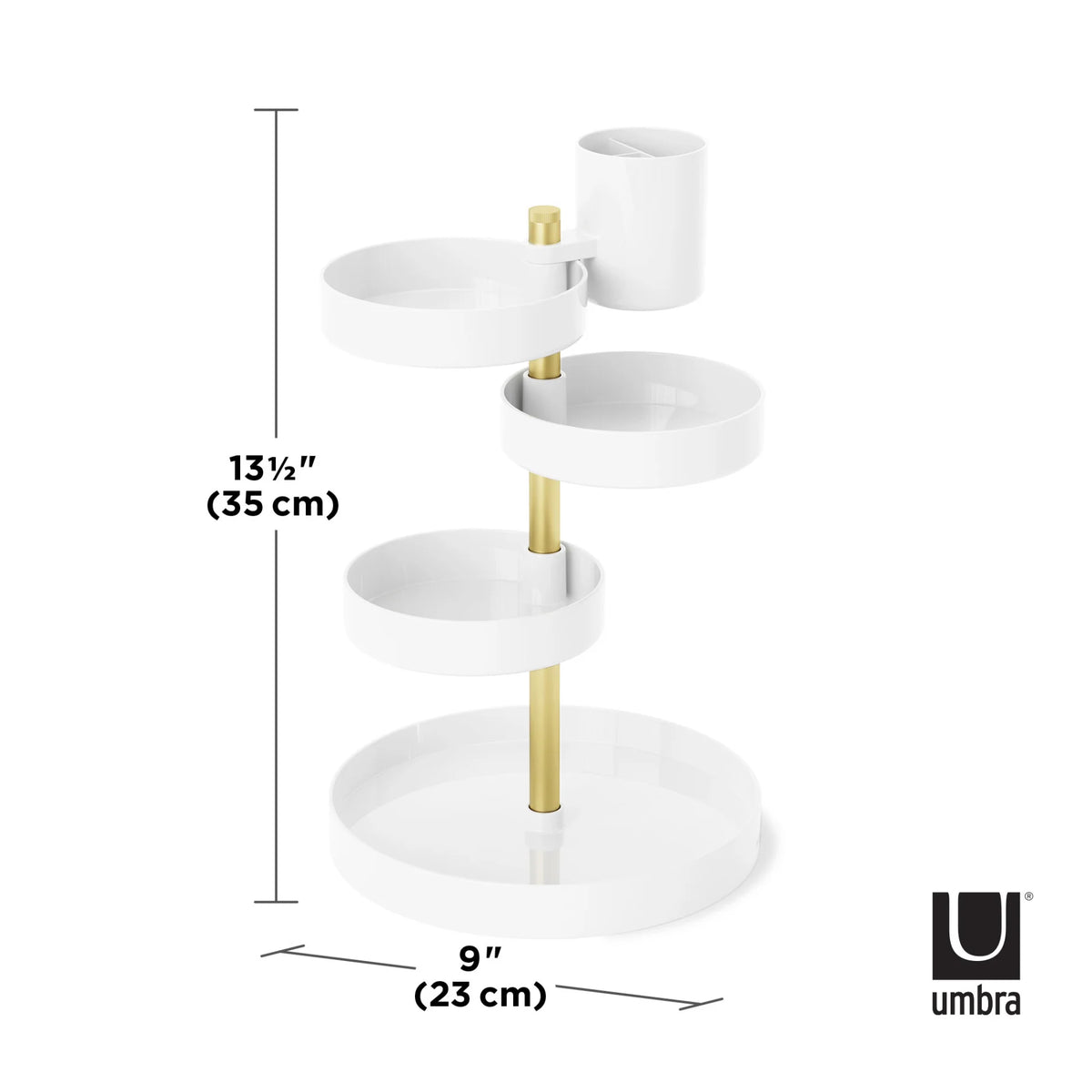Chicago Furniture 360-Degree Rotating Cosmetic Organizer - Adjustable Acrylic Vanity Storage