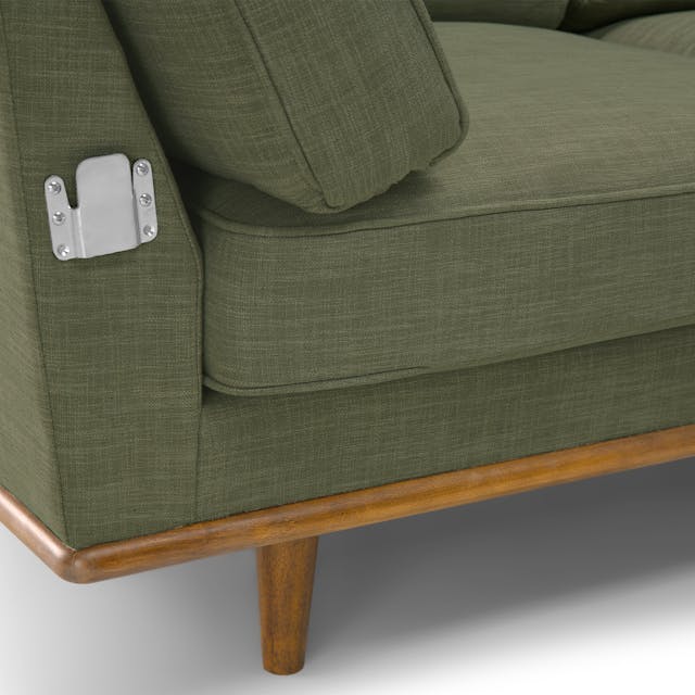 Timber 93 inch Corner Sectional Rain Cloud Gray - lifestyle view 8