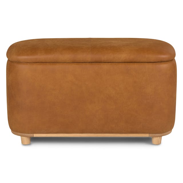 Maribo Storage Ottoman Rawhide Tan - lifestyle view 2