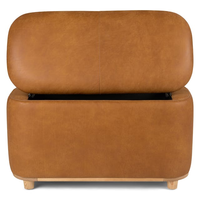 Maribo Storage Ottoman Rawhide Tan - lifestyle view 5