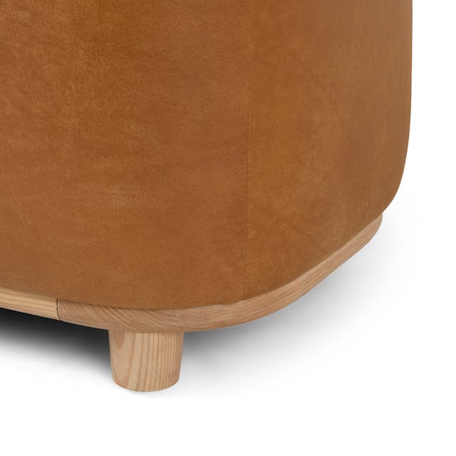 Maribo Storage Ottoman Rawhide Tan - dimensions