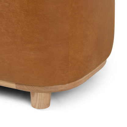 Maribo Storage Ottoman Rawhide Tan - dimensions