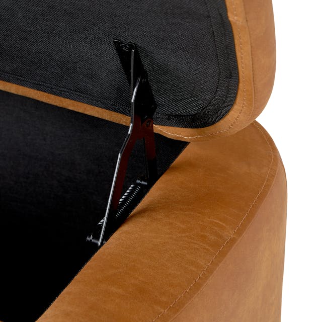 Maribo Storage Ottoman Rawhide Tan - size small