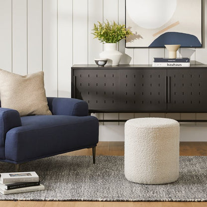 Cilo 16 inch Ottoman Sandstone Boucle - fabric texture detail