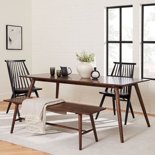Seno 55 inch Walnut Bench - top view