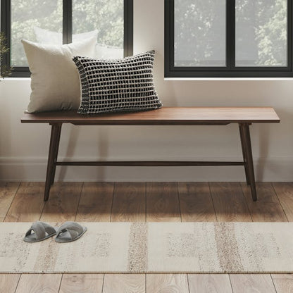 Seno 55 inch Walnut Bench - wood grain detail