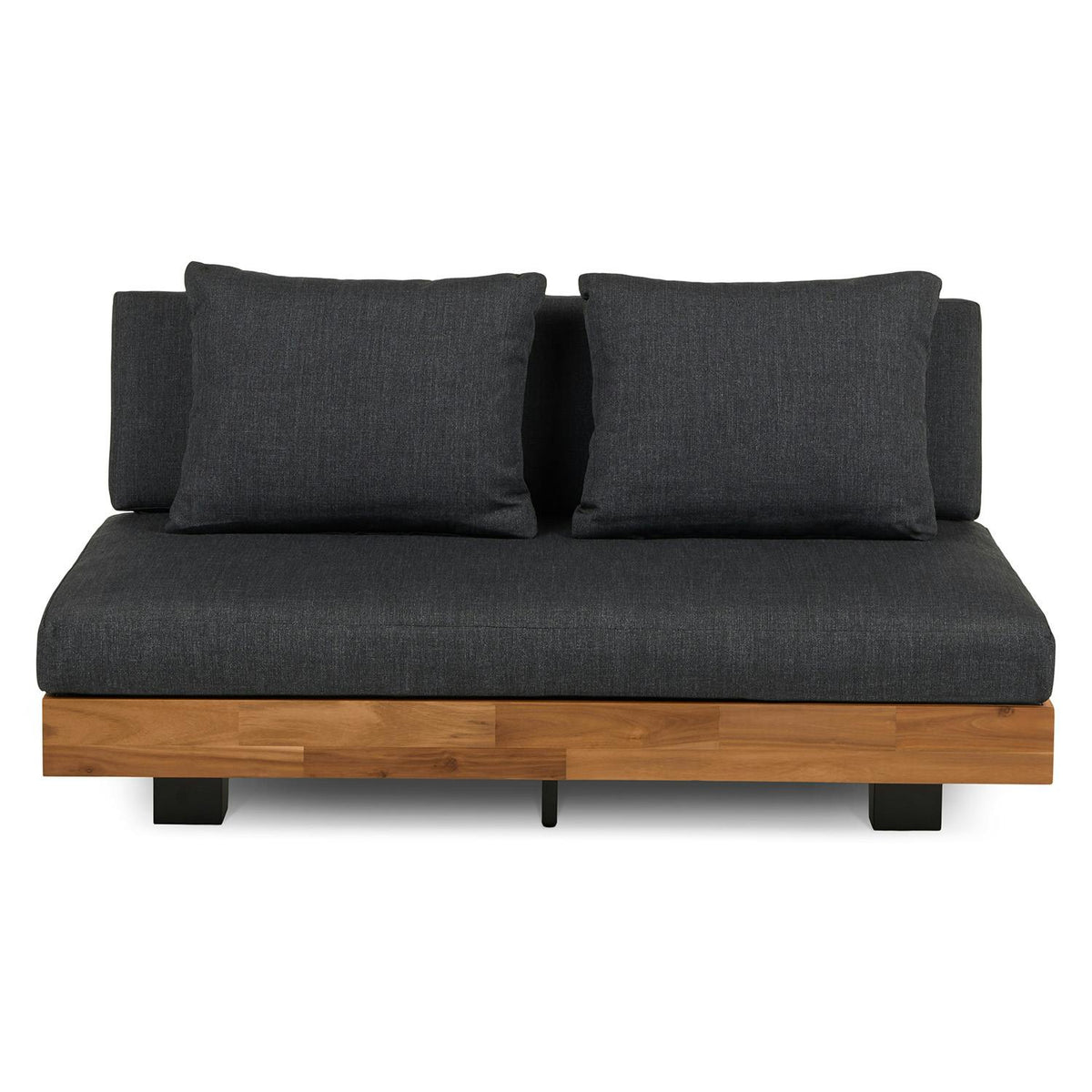 Lubek 50 inch Outdoor Low Loveseat Slate Gray - lifestyle view 7