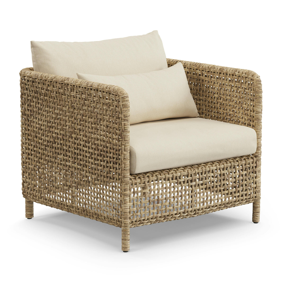 Robbi 32.5 inch Outdoor Lounge Chair Dravite Ivory - frame detail