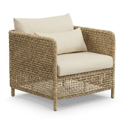 Robbi 32.5 inch Outdoor Lounge Chair Dravite Ivory - frame detail