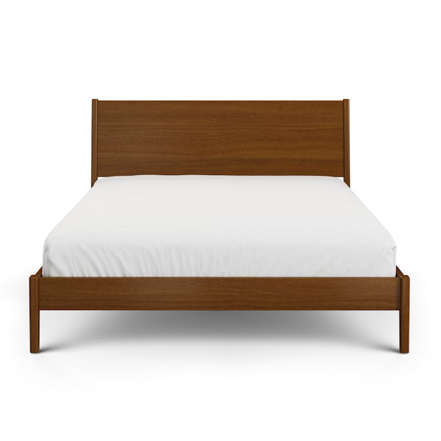 Cooper Low Profile Bed Walnut - footboard detail