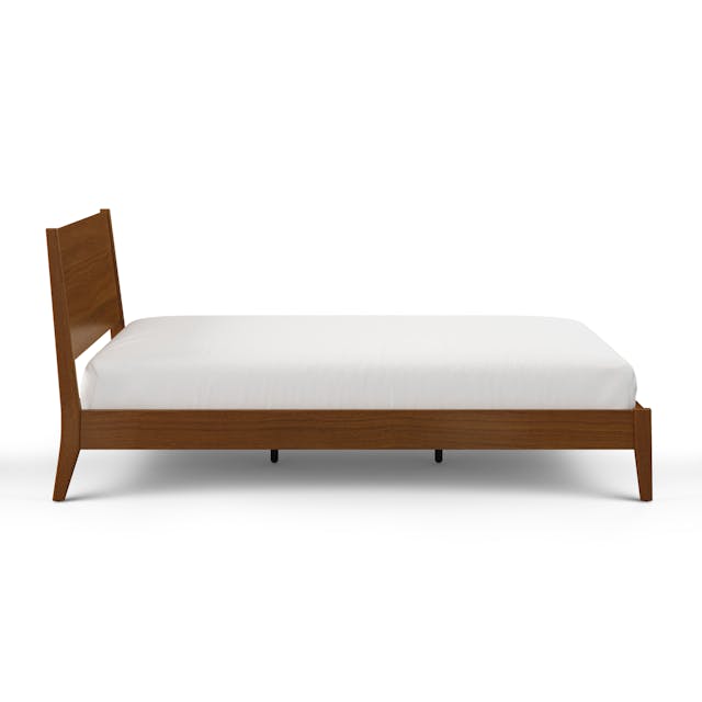 Cooper Low Profile Bed Walnut - wood grain detail