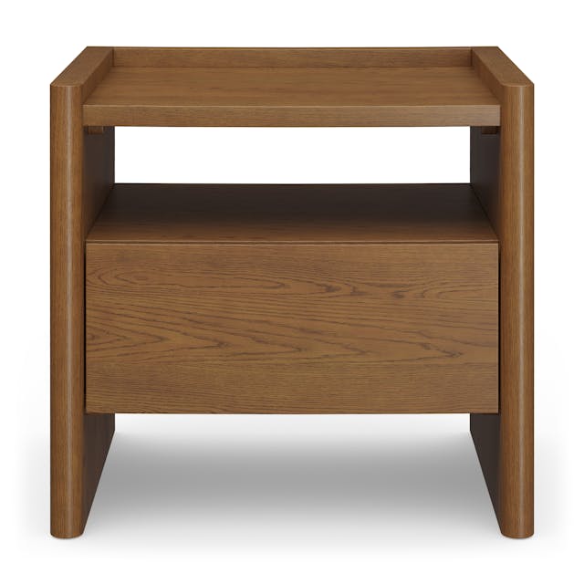 Torme 1 Drawer Nightstand Smoked Oak - lifestyle view 1