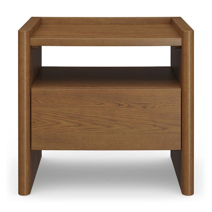 Torme 1 Drawer Nightstand Smoked Oak - lifestyle view 1