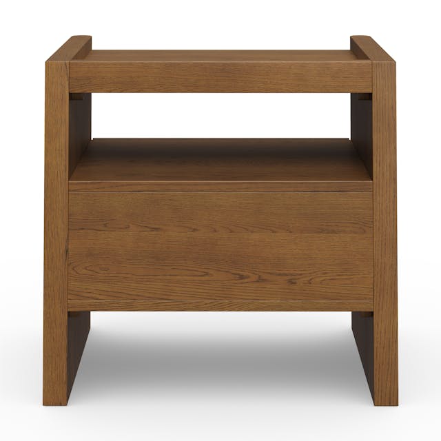Torme 1 Drawer Nightstand Smoked Oak - lifestyle view 3