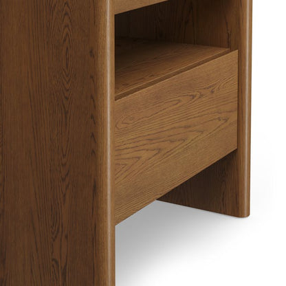 Torme 1 Drawer Nightstand Smoked Oak - lifestyle view 4