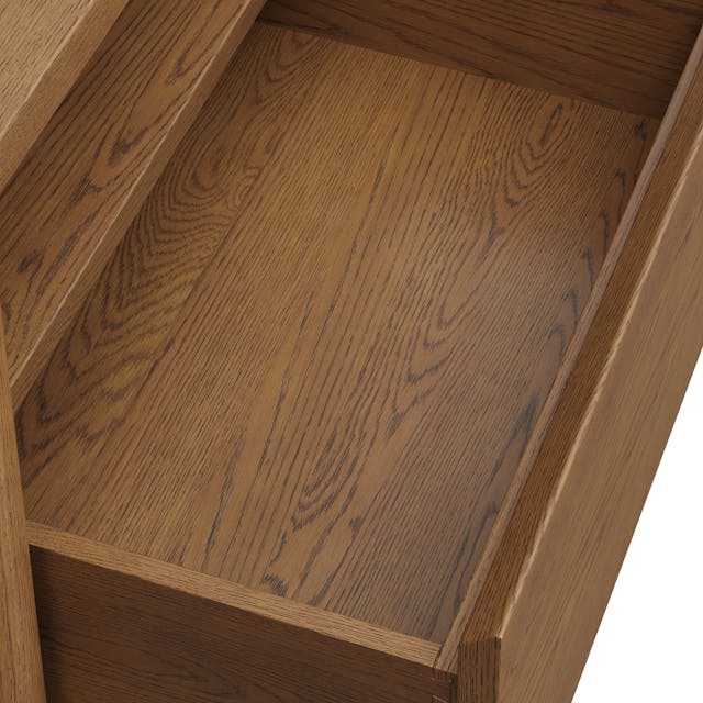 Torme 1 Drawer Nightstand Smoked Oak - room setting