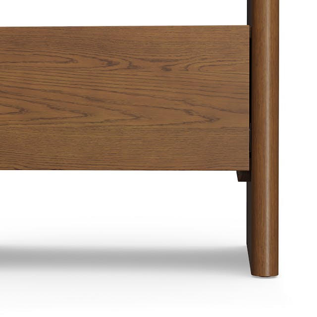 Torme 1 Drawer Nightstand Smoked Oak - dimensions
