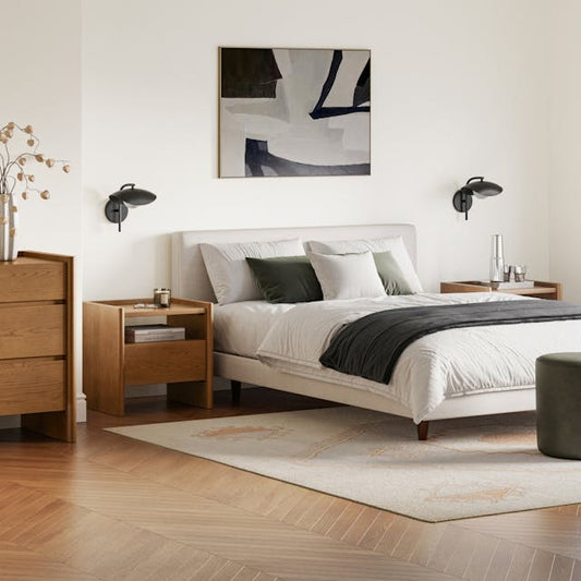 Torme 1 Drawer Nightstand Smoked Oak - side view