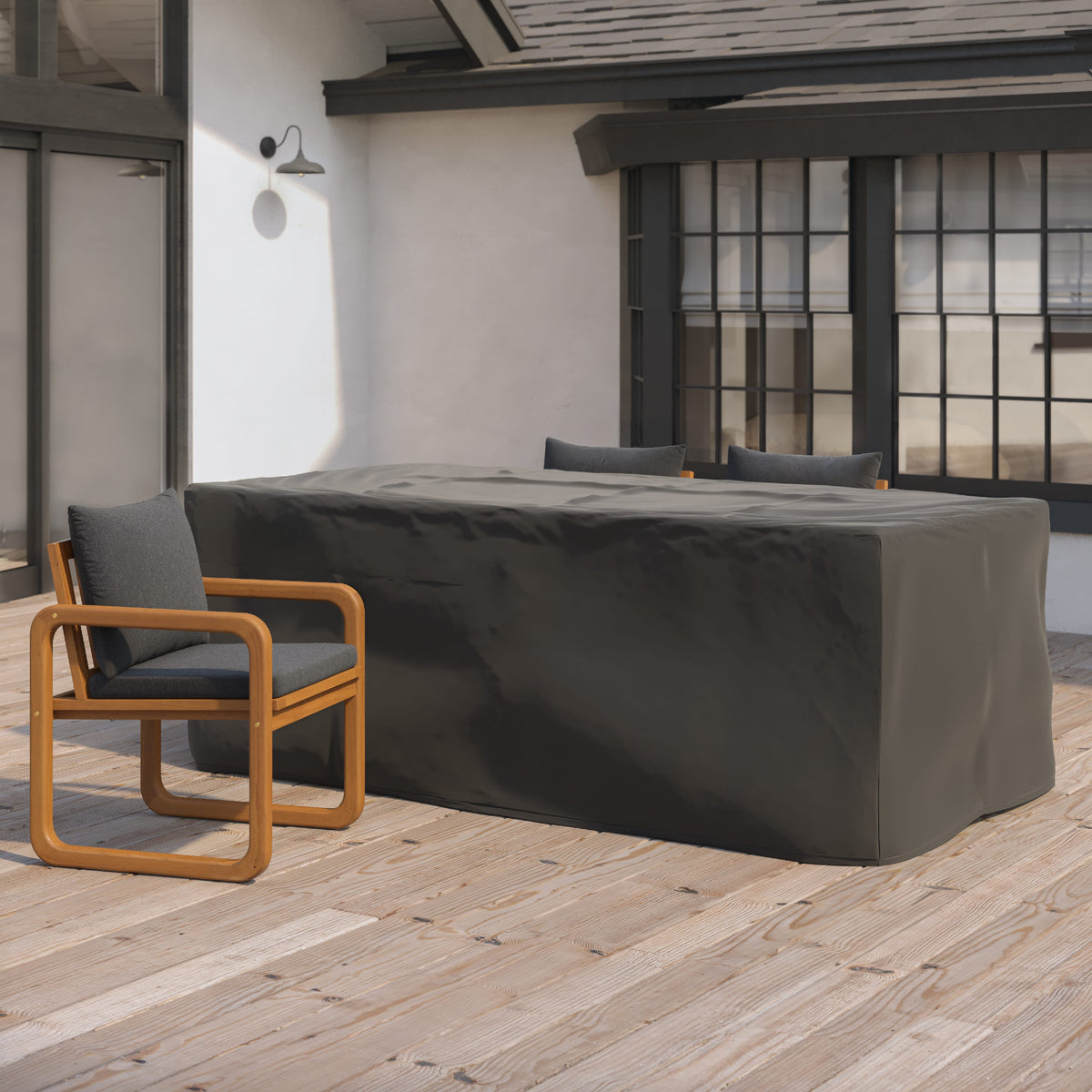 Laholm 81 inch Outdoor Dining Table Cover - front view