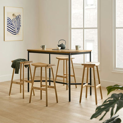 Esse Counter Stool Light Oak - back view