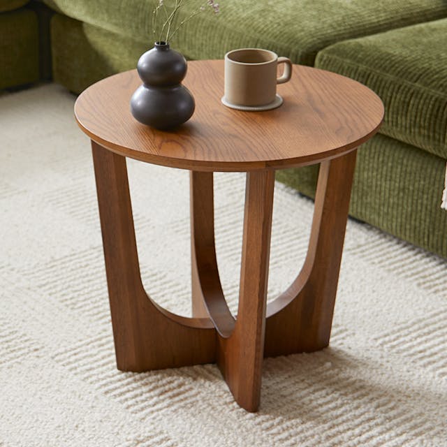 Tovi Side Table Smoked Oak - front view