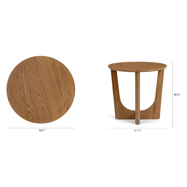 Tovi Side Table Smoked Oak - color variant