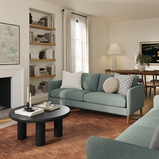 Hanson 79 inch Sofa Thistle Green - back view