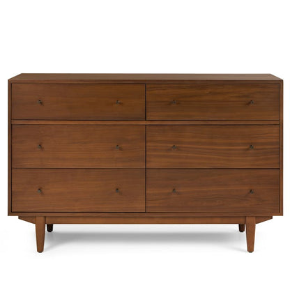 Cooper 6 Drawer Double Dresser Walnut - lifestyle view 2