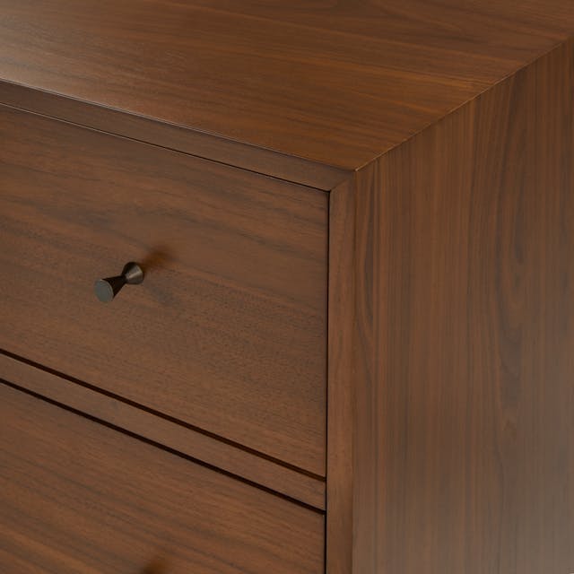 Cooper 6 Drawer Double Dresser Walnut - dimensions
