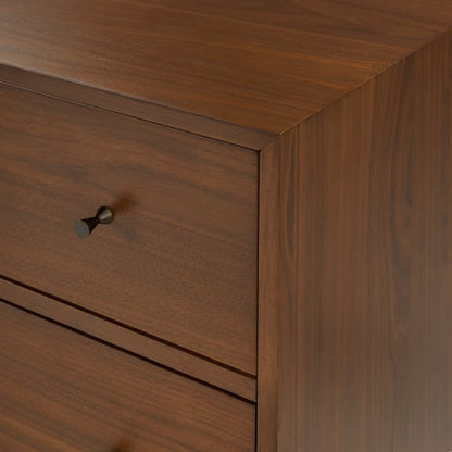 Cooper 6 Drawer Double Dresser Walnut - dimensions