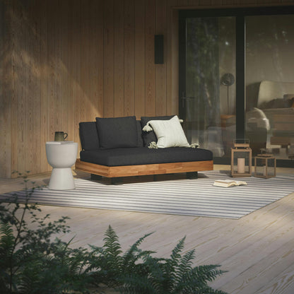 Lubek 50 inch Outdoor Low Loveseat Slate Gray - fabric detail