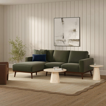 Noemi 27.5 inch Travertine Coffee Table - stone veining detail