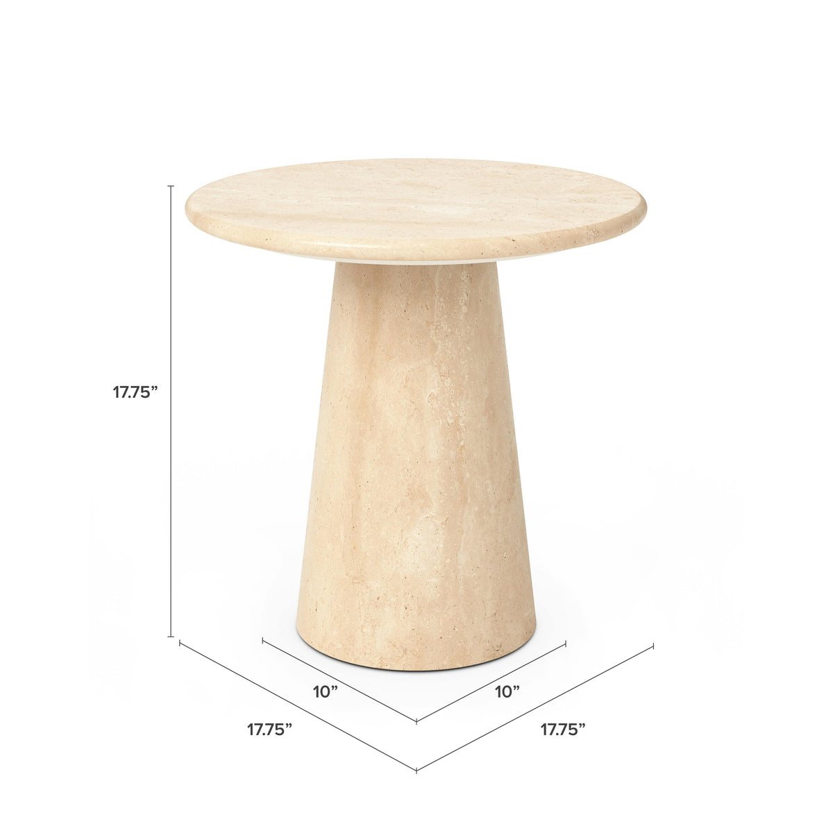 Noemi 27.5 inch Travertine Coffee Table - room setting