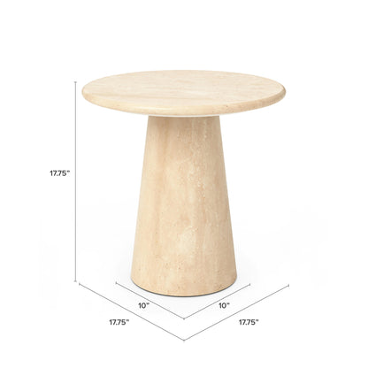 Noemi 27.5 inch Travertine Coffee Table - room setting