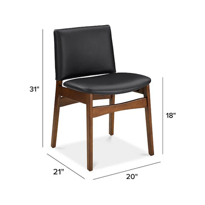 Nosh Faux Leather Dining Chair Natural Oak Lucia Tan - color swatch