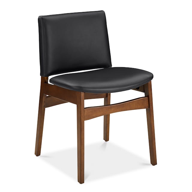 Nosh Faux Leather Dining Chair Natural Oak Lucia Tan - leg detail