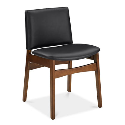Nosh Faux Leather Dining Chair Natural Oak Lucia Tan - leg detail