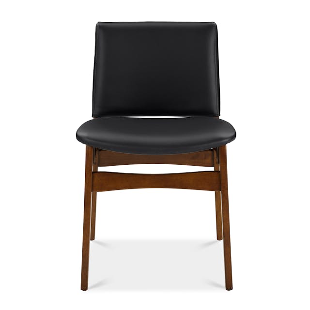 Nosh Faux Leather Dining Chair Natural Oak Lucia Tan - lifestyle view 1