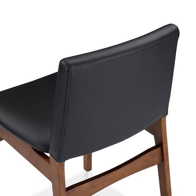 Nosh Faux Leather Dining Chair Natural Oak Lucia Tan - lifestyle view 4