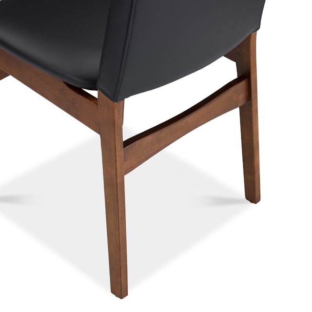 Nosh Faux Leather Dining Chair Natural Oak Lucia Tan - lifestyle view 5