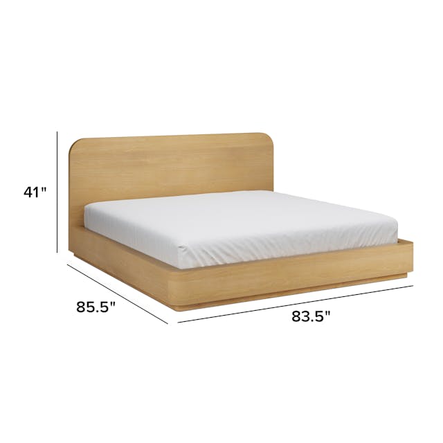 Maren King Bed Walnut - styled bedroom