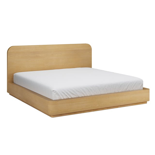 Maren King Bed Walnut - headboard detail