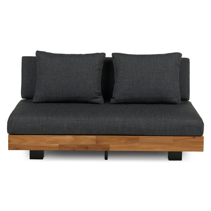 Lubek 50 inch Outdoor Low Loveseat Slate Gray - lifestyle view 8