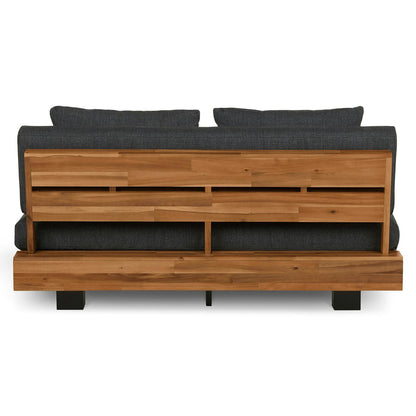 Lubek 50 inch Outdoor Low Loveseat Slate Gray - color variant 2