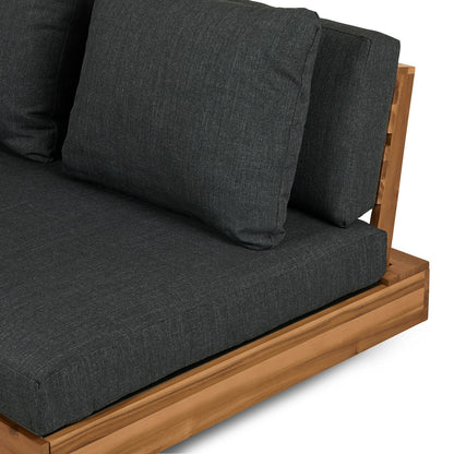 Lubek 50" Outdoor Low Loveseat - Slate Gray