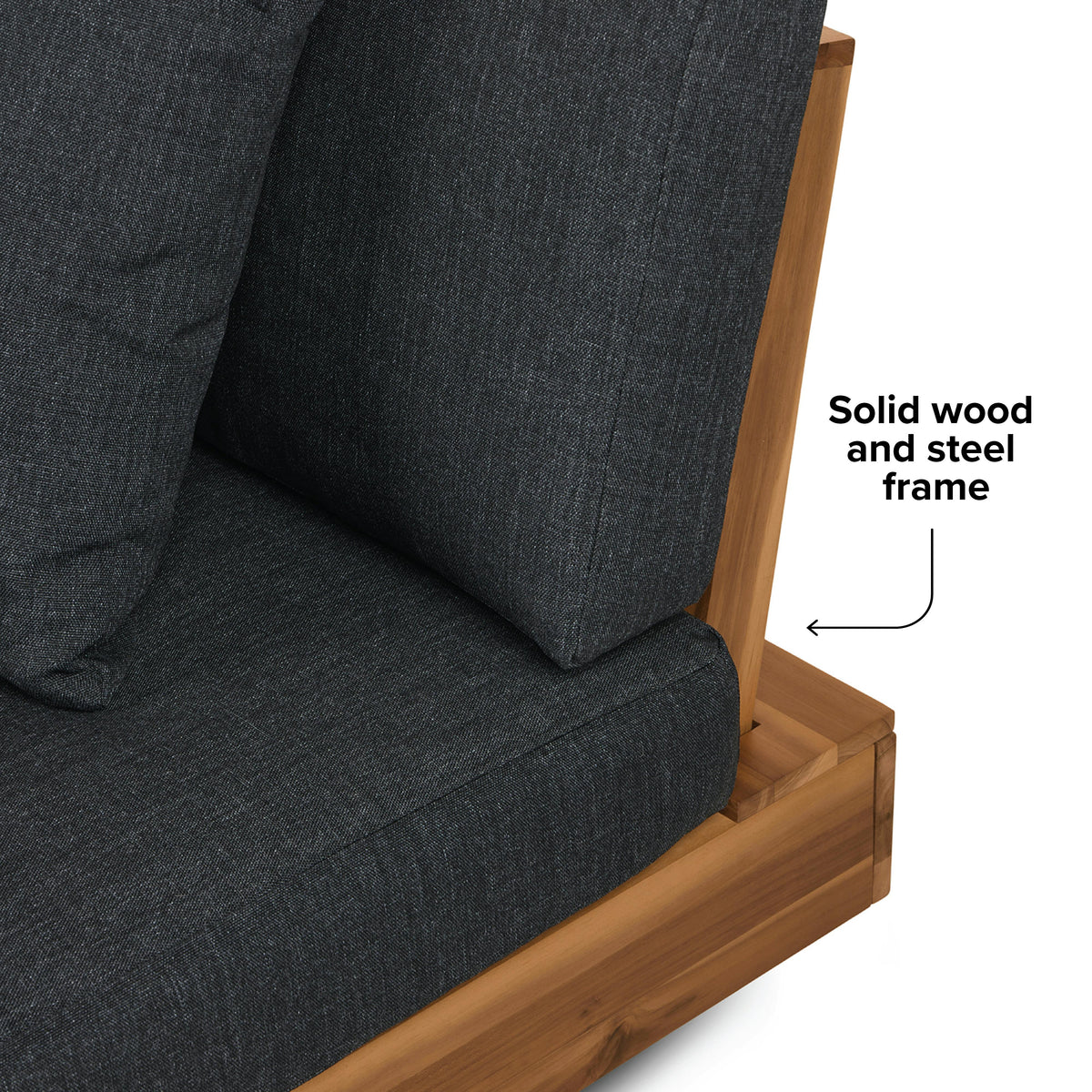 Lubek 50 inch Outdoor Low Loveseat Slate Gray - packaging