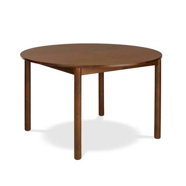Heidi Extendable Round Dining Table Walnut - base detail