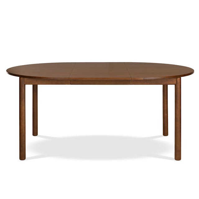 Heidi Extendable Round Dining Table Walnut - lifestyle view 1