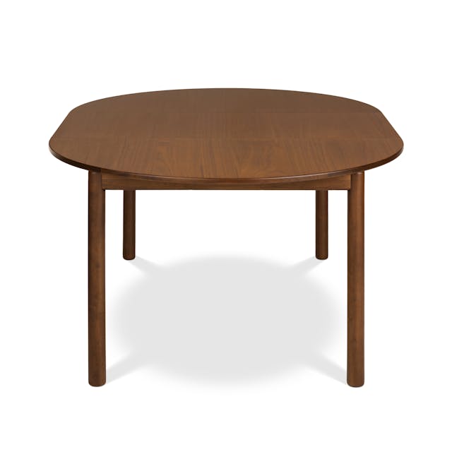 Heidi Extendable Round Dining Table Walnut - lifestyle view 2